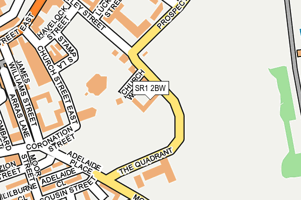 SR1 2BW map - OS OpenMap – Local (Ordnance Survey)