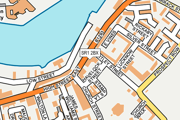 SR1 2BX map - OS OpenMap – Local (Ordnance Survey)