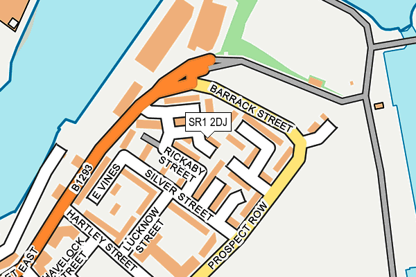 SR1 2DJ map - OS OpenMap – Local (Ordnance Survey)