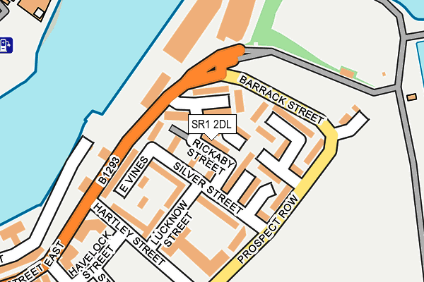 SR1 2DL map - OS OpenMap – Local (Ordnance Survey)