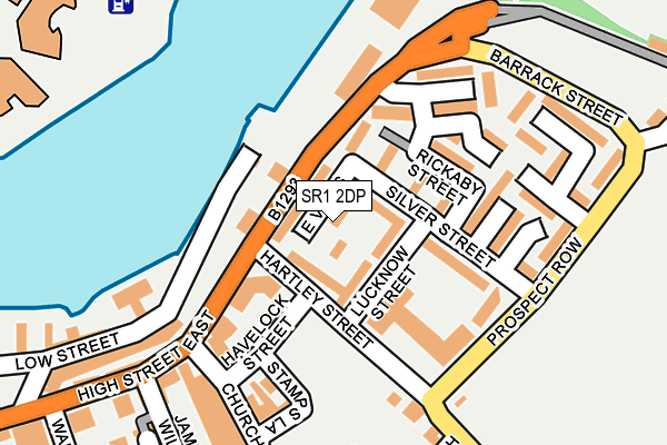 SR1 2DP map - OS OpenMap – Local (Ordnance Survey)