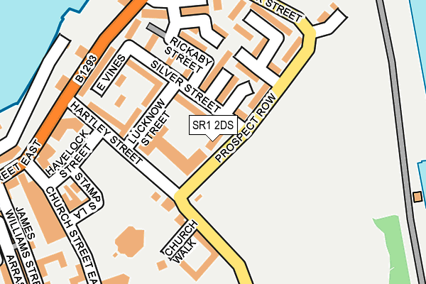 SR1 2DS map - OS OpenMap – Local (Ordnance Survey)