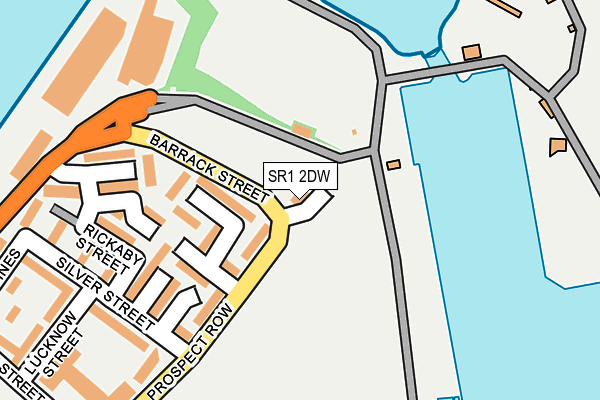 SR1 2DW map - OS OpenMap – Local (Ordnance Survey)