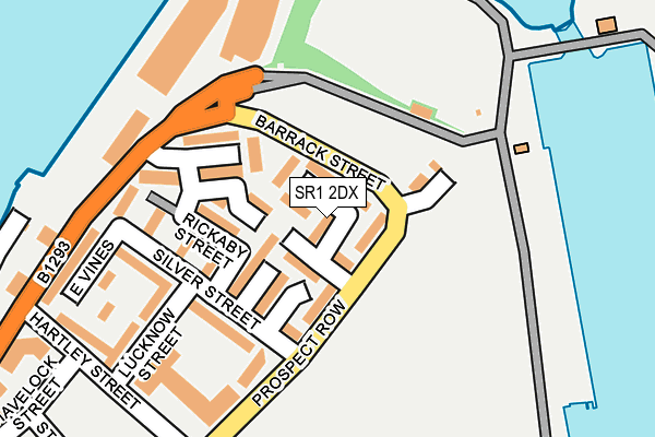 SR1 2DX map - OS OpenMap – Local (Ordnance Survey)