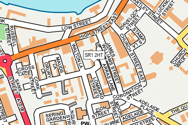 SR1 2HT map - OS OpenMap – Local (Ordnance Survey)