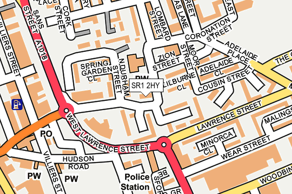 SR1 2HY map - OS OpenMap – Local (Ordnance Survey)