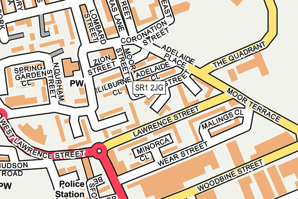 SR1 2JG map - OS OpenMap – Local (Ordnance Survey)
