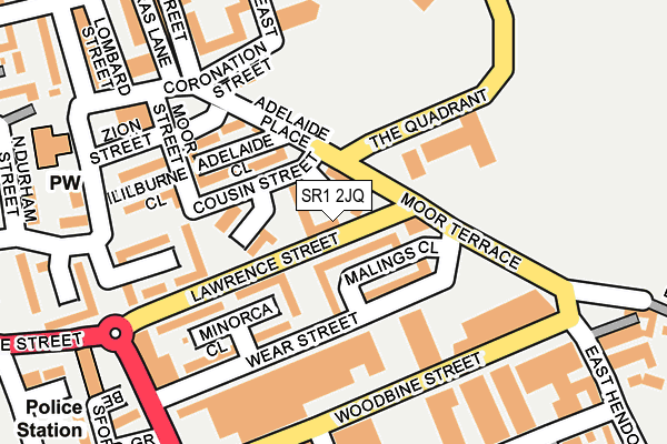 SR1 2JQ map - OS OpenMap – Local (Ordnance Survey)