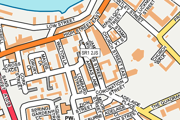 SR1 2JS map - OS OpenMap – Local (Ordnance Survey)