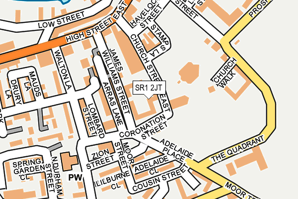 SR1 2JT map - OS OpenMap – Local (Ordnance Survey)