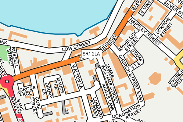 SR1 2LA map - OS OpenMap – Local (Ordnance Survey)