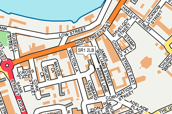 SR1 2LB map - OS OpenMap – Local (Ordnance Survey)