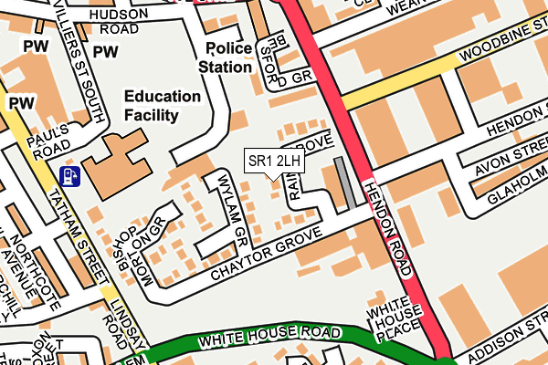 SR1 2LH map - OS OpenMap – Local (Ordnance Survey)