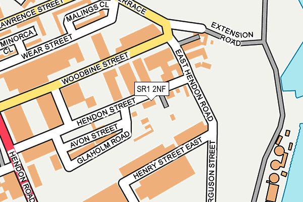 SR1 2NF map - OS OpenMap – Local (Ordnance Survey)