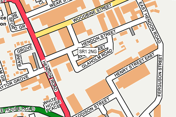 SR1 2NG map - OS OpenMap – Local (Ordnance Survey)