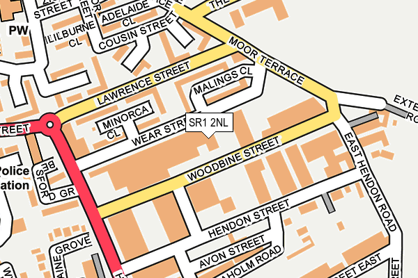 SR1 2NL map - OS OpenMap – Local (Ordnance Survey)