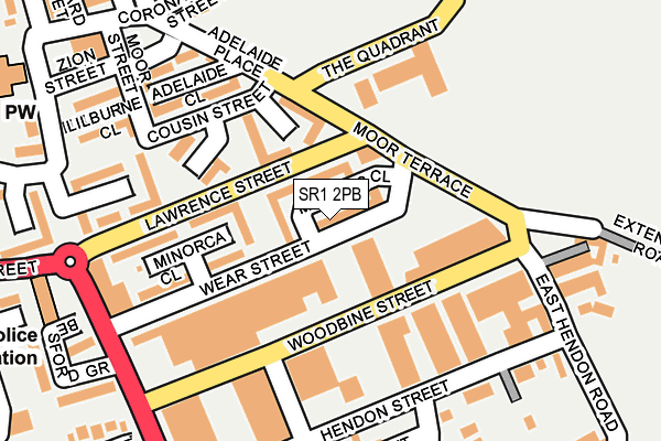 SR1 2PB map - OS OpenMap – Local (Ordnance Survey)