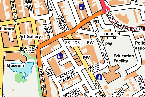 SR1 2QB map - OS OpenMap – Local (Ordnance Survey)