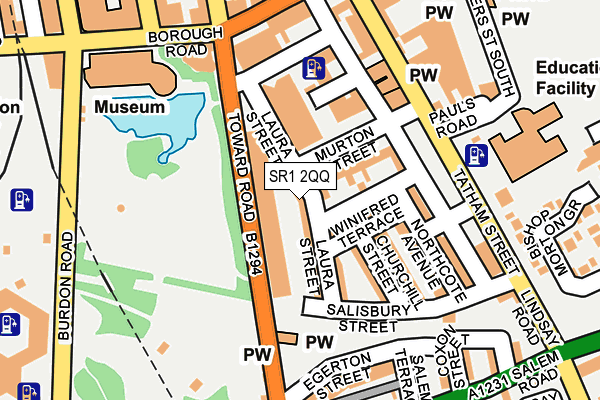 SR1 2QQ map - OS OpenMap – Local (Ordnance Survey)