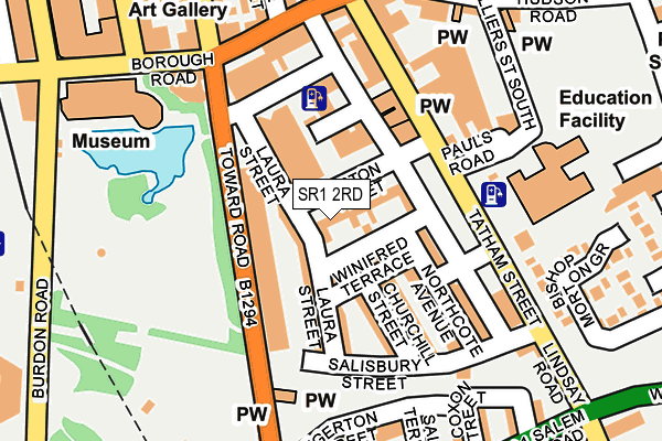 SR1 2RD map - OS OpenMap – Local (Ordnance Survey)