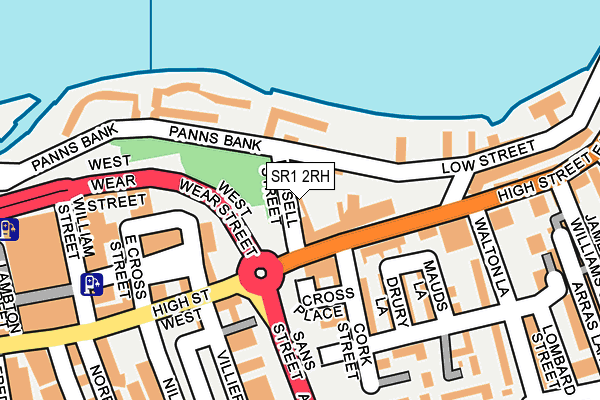 SR1 2RH map - OS OpenMap – Local (Ordnance Survey)