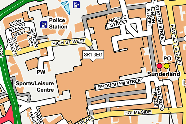 SR1 3EG map - OS OpenMap – Local (Ordnance Survey)