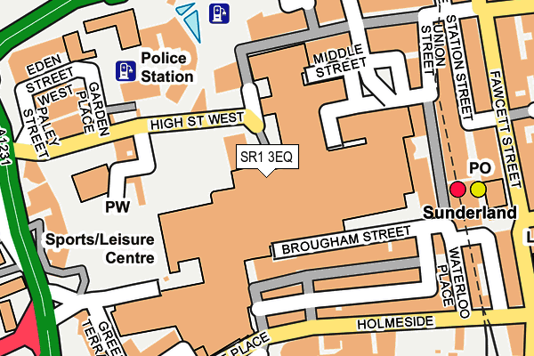 SR1 3EQ map - OS OpenMap – Local (Ordnance Survey)