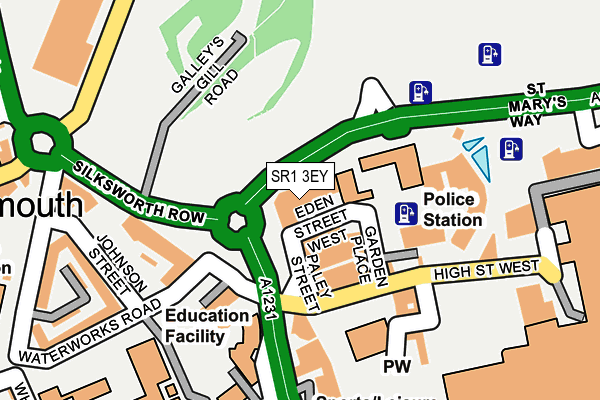 SR1 3EY map - OS OpenMap – Local (Ordnance Survey)