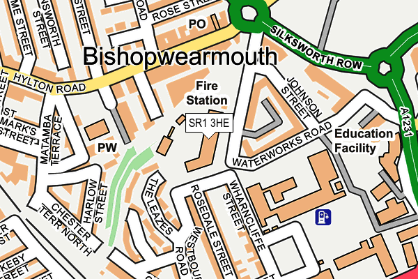 SR1 3HE map - OS OpenMap – Local (Ordnance Survey)