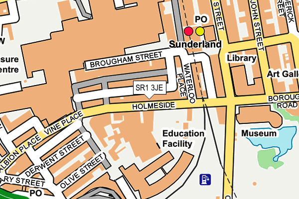 SR1 3JE map - OS OpenMap – Local (Ordnance Survey)
