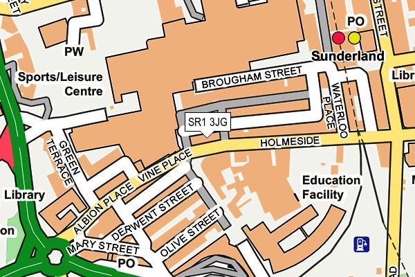 SR1 3JG map - OS OpenMap – Local (Ordnance Survey)