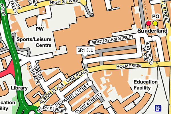 SR1 3JU map - OS OpenMap – Local (Ordnance Survey)