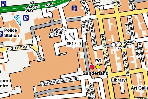 SR1 3LD map - OS OpenMap – Local (Ordnance Survey)