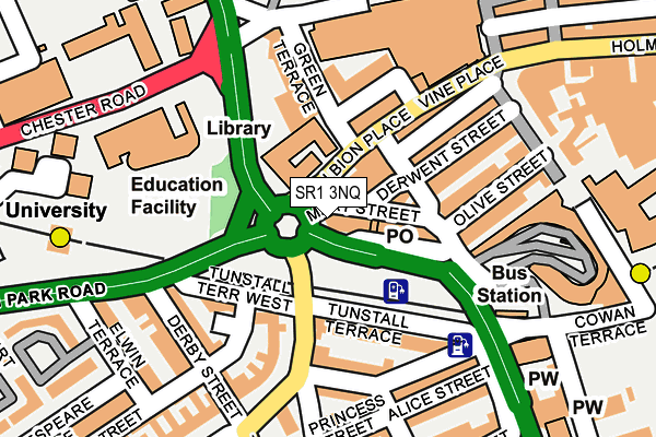 SR1 3NQ map - OS OpenMap – Local (Ordnance Survey)