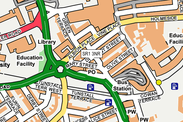 SR1 3NR map - OS OpenMap – Local (Ordnance Survey)
