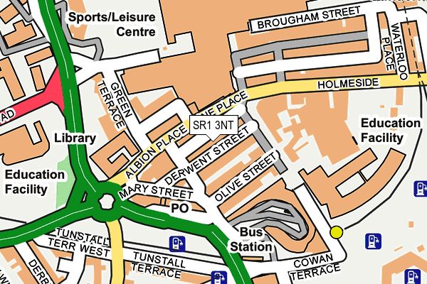 SR1 3NT map - OS OpenMap – Local (Ordnance Survey)