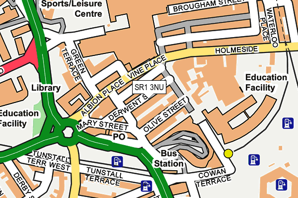 SR1 3NU map - OS OpenMap – Local (Ordnance Survey)