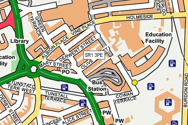 SR1 3PE map - OS OpenMap – Local (Ordnance Survey)