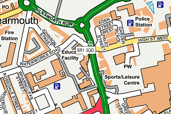 SR1 3QD map - OS OpenMap – Local (Ordnance Survey)