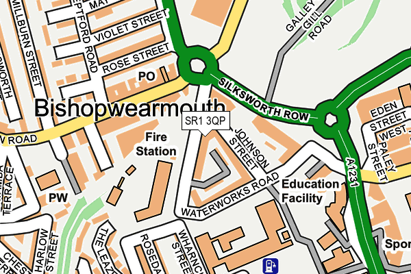 SR1 3QP map - OS OpenMap – Local (Ordnance Survey)