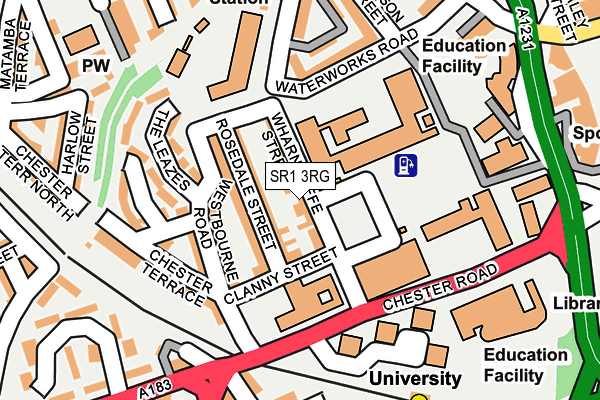 SR1 3RG map - OS OpenMap – Local (Ordnance Survey)