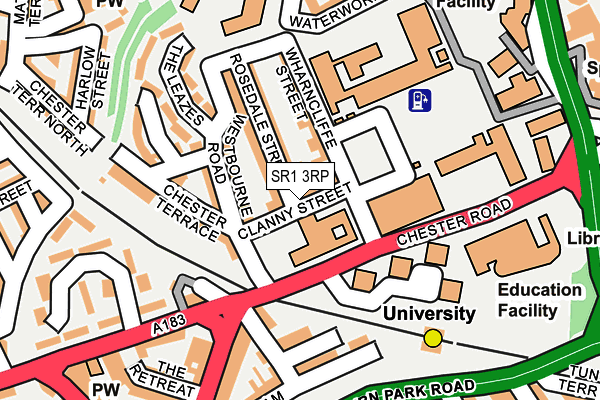 SR1 3RP map - OS OpenMap – Local (Ordnance Survey)