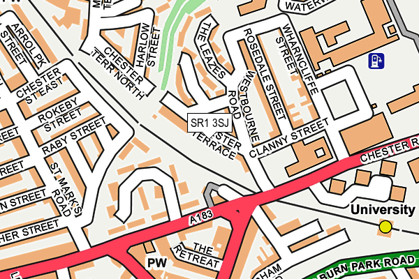 SR1 3SJ map - OS OpenMap – Local (Ordnance Survey)