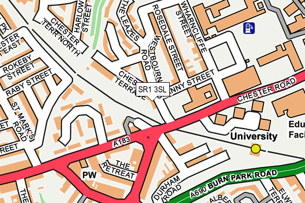 SR1 3SL map - OS OpenMap – Local (Ordnance Survey)