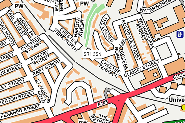 SR1 3SN map - OS OpenMap – Local (Ordnance Survey)