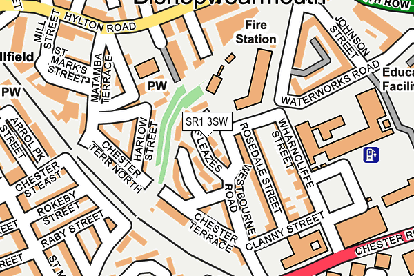 SR1 3SW map - OS OpenMap – Local (Ordnance Survey)
