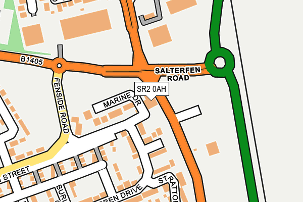 SR2 0AH map - OS OpenMap – Local (Ordnance Survey)