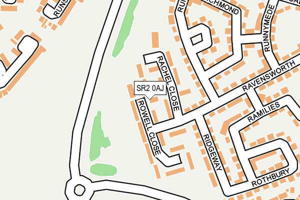 SR2 0AJ map - OS OpenMap – Local (Ordnance Survey)