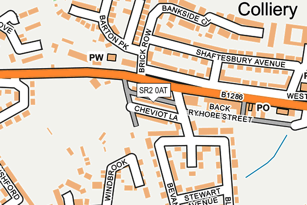 SR2 0AT map - OS OpenMap – Local (Ordnance Survey)