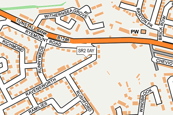SR2 0AY map - OS OpenMap – Local (Ordnance Survey)